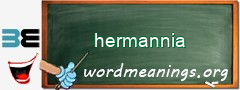 WordMeaning blackboard for hermannia